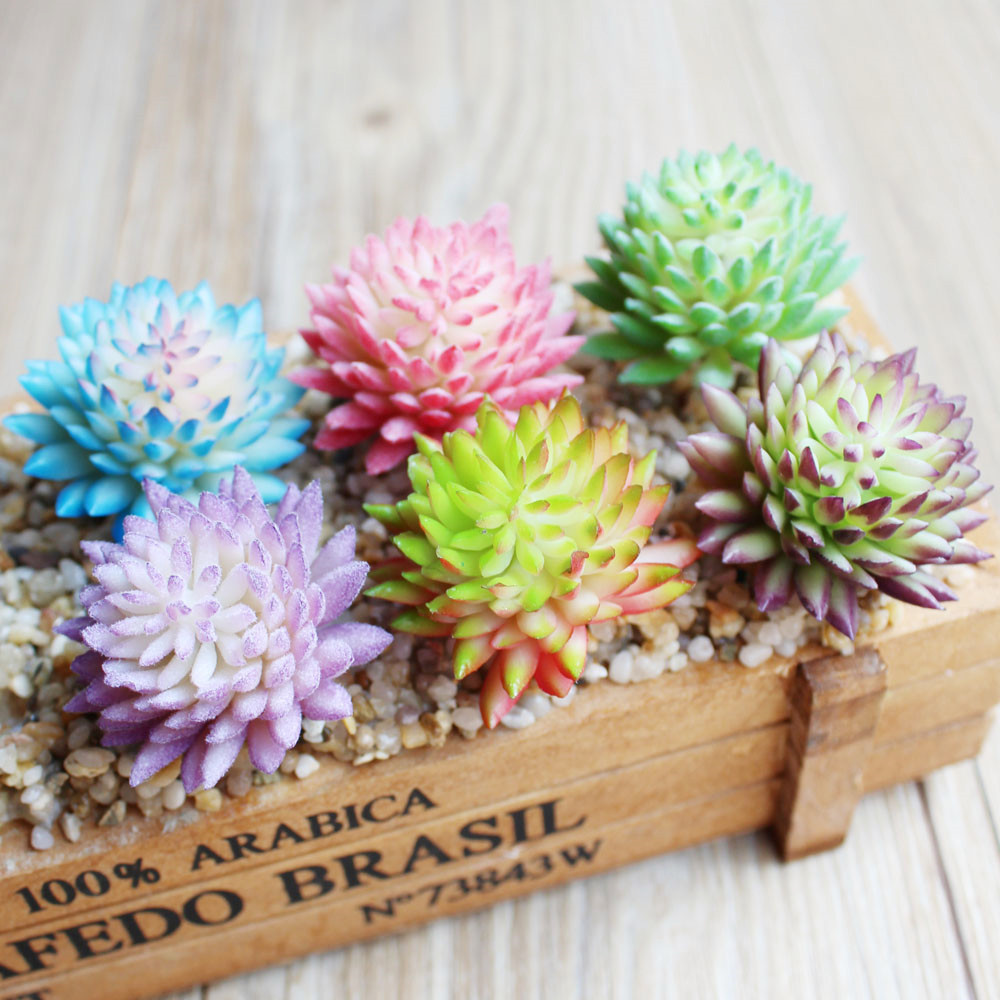 Artificial Succulent Flocking  - đánh giá và giá Succulent Arrangement Mini
